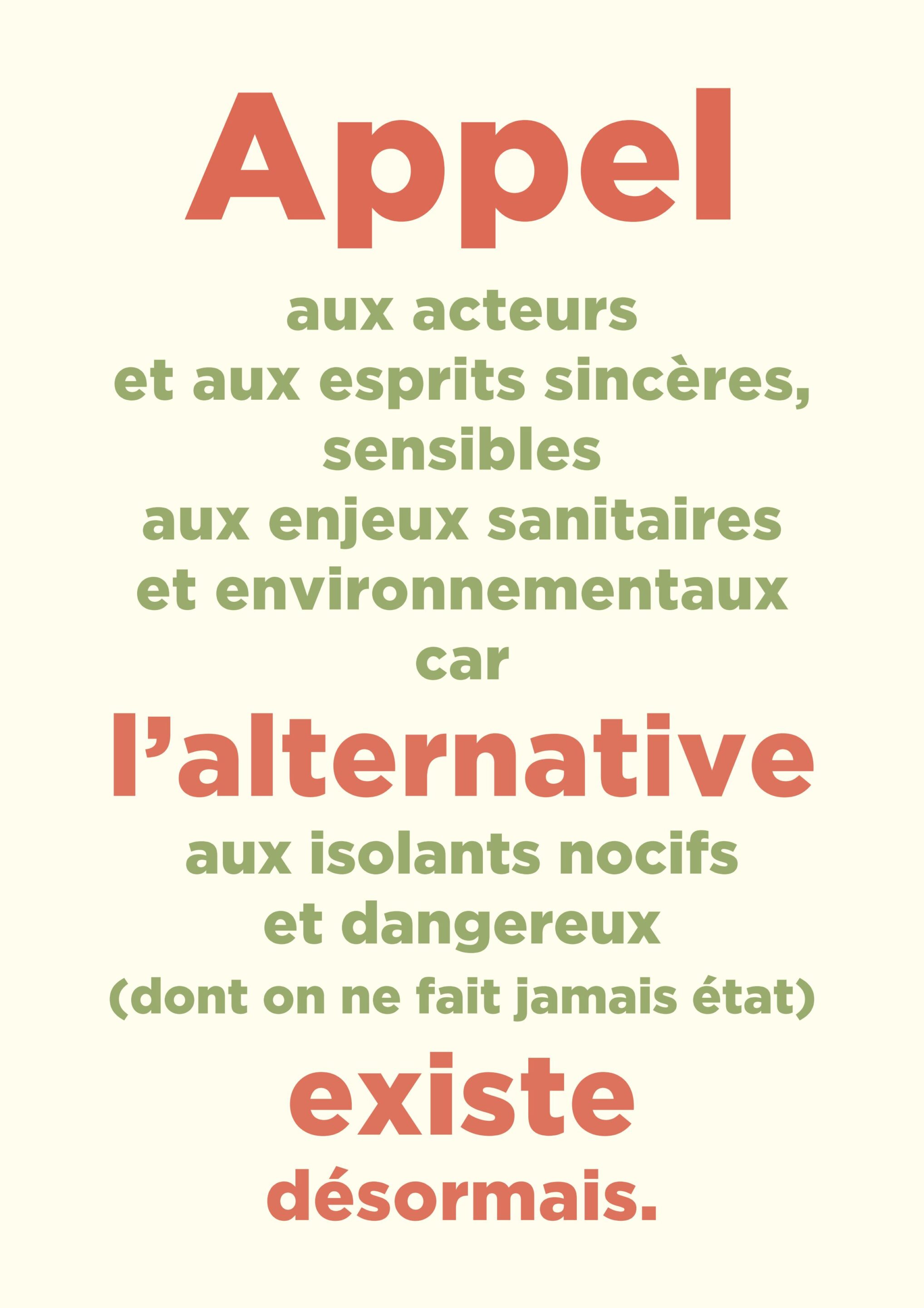 Affiche texte appelant à la conscience environnementale