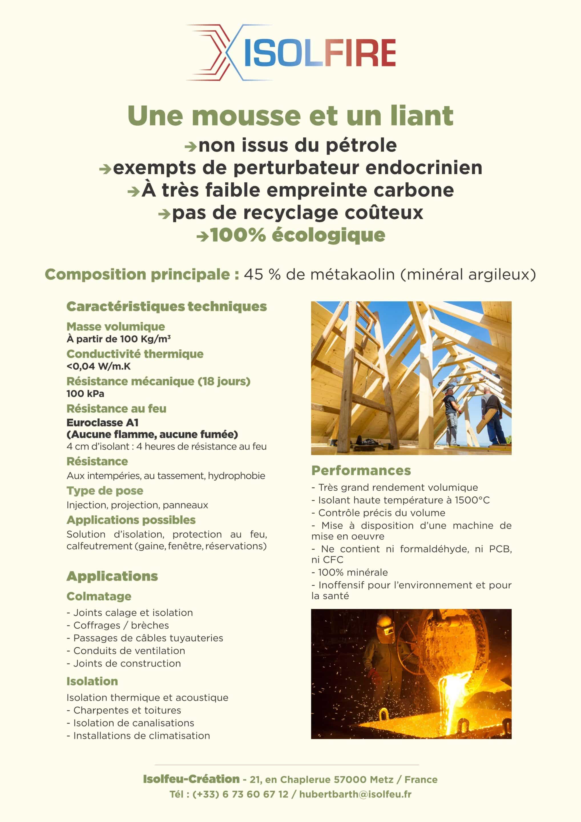 Publicité écoresponsable pour produit isolant ISOLFIRE
